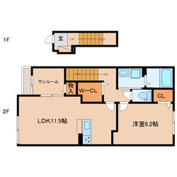 桜井駅 徒歩9分 2階の物件間取画像